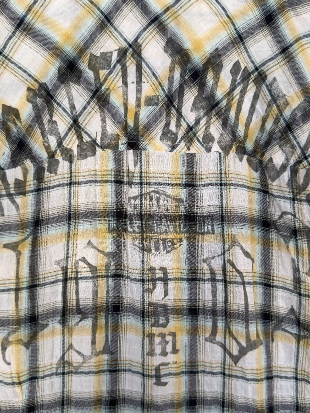 Harley-Davidson Women's Size L Graphic Shirt Cotton Button Up Plaid Long Sleeve - Picture 2 of 16
